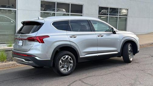 Shimmering Silver 2023 Hyundai SANTA FE HEV Blue