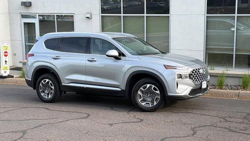 Shimmering Silver 2023 Hyundai SANTA FE HEV Blue