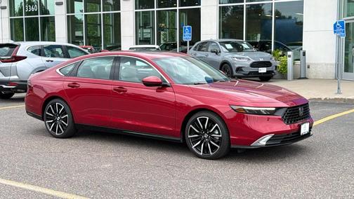 Radiant Red Metallic 2025 Honda Accord Hybrid Touring
