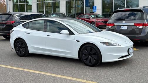 White 2025 Tesla Model 3 Long Range