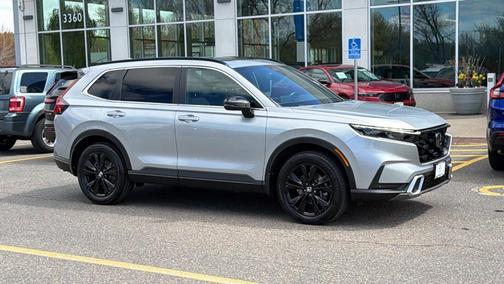 Solar Silver Metallic 2025 Honda CR-V Hybrid Sport Touring
