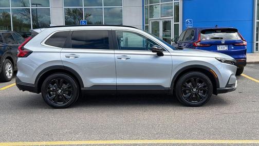 Solar Silver Metallic 2025 Honda CR-V Hybrid Sport Touring