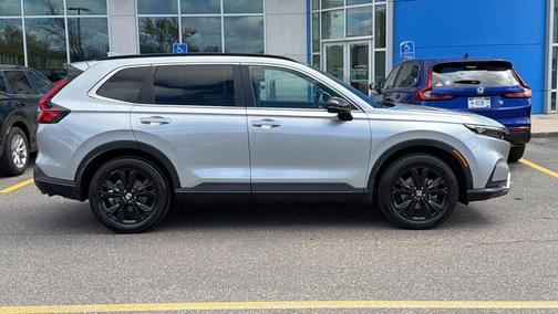Solar Silver Metallic 2025 Honda CR-V Hybrid Sport Touring