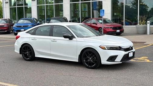 Platinum White Pearl 2023 Honda Civic Sport