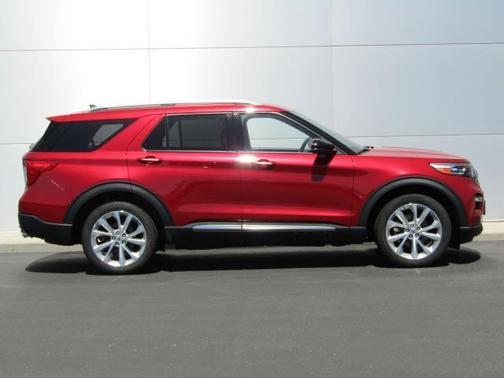 Red 2022 Ford Explorer Platinum