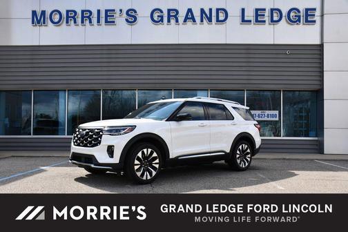 Star White Metallic Tri-Coat 2026 Ford Explorer Platinum