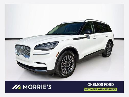 Pristine White Metallic Tri-Coat 2024 Lincoln Aviator Reserve AWD