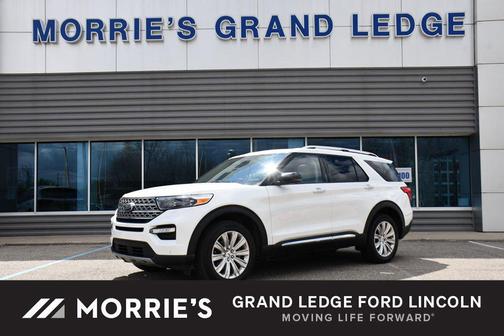 Star White Metallic Tri-Coat 2023 Ford Explorer Limited