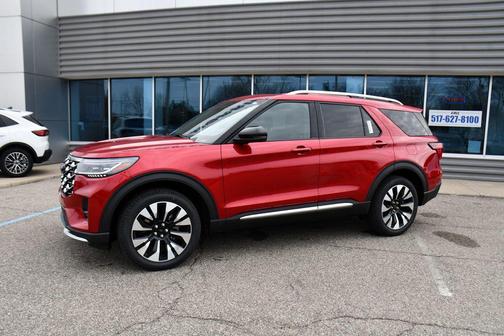 Red Metallic 2026 Ford Explorer Platinum