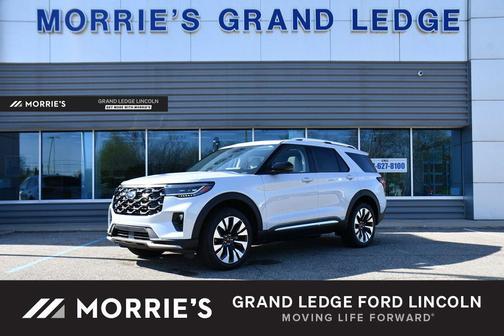 White 2026 Ford Explorer Platinum