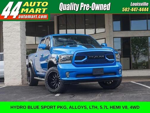 Blue 2018 RAM 1500 Sport
