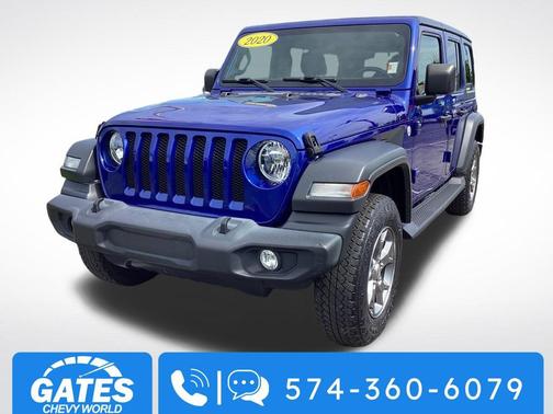 Ocean Blue Metallic Clearcoat 2020 Jeep Wrangler Unlimited Freedom 4x4