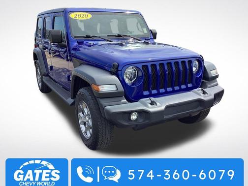 Ocean Blue Metallic Clearcoat 2020 Jeep Wrangler Unlimited Freedom 4x4