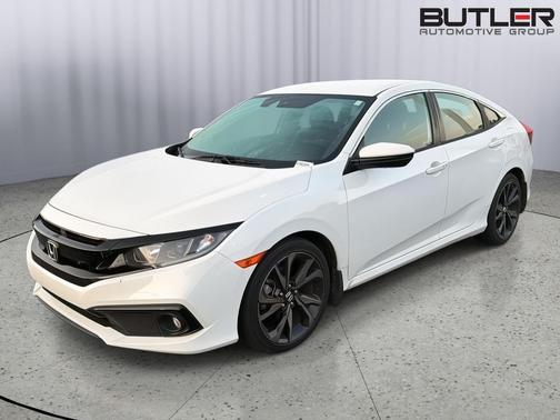 Platinum White Pearl 2019 Honda Civic Sport