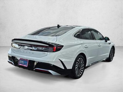 Serenity White 2025 Hyundai SONATA Hybrid Limited