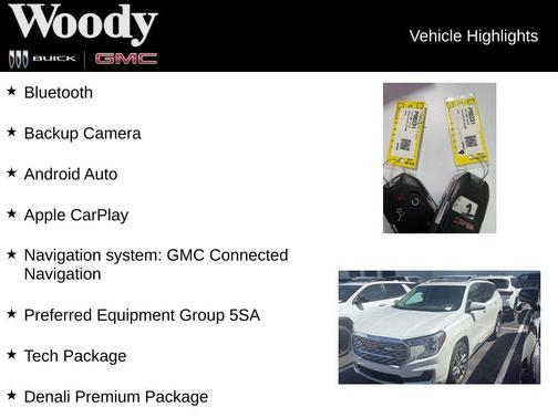 White Frost Tricoat 2023 GMC Terrain Denali