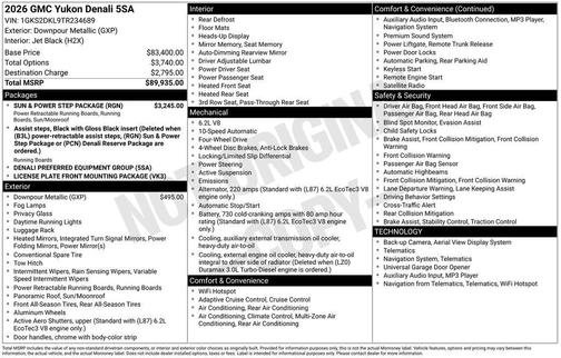 2026 GMC Yukon Denali