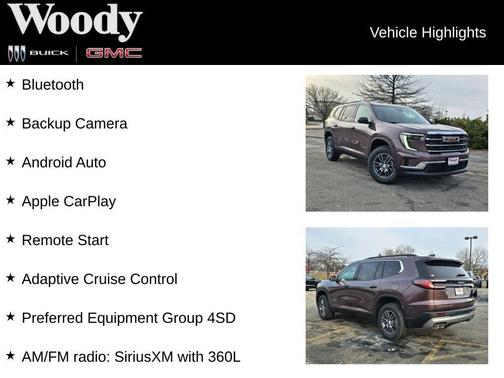 Crystal Metallic 2026 GMC Acadia AWD Elevation