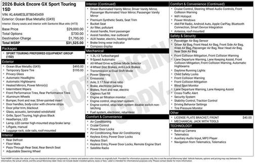 2026 Buick Encore GX ST
