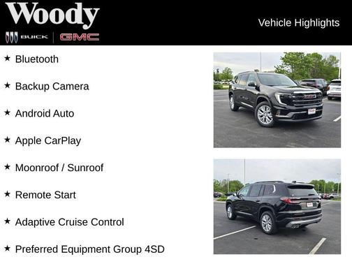 Ebony Twilight Metallic 2026 GMC Acadia AWD Elevation