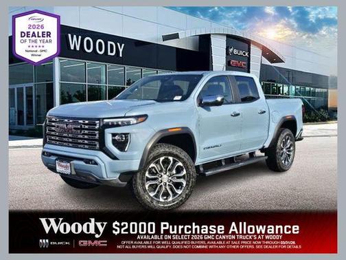 Glacier Metallic 2026 GMC Canyon Denali