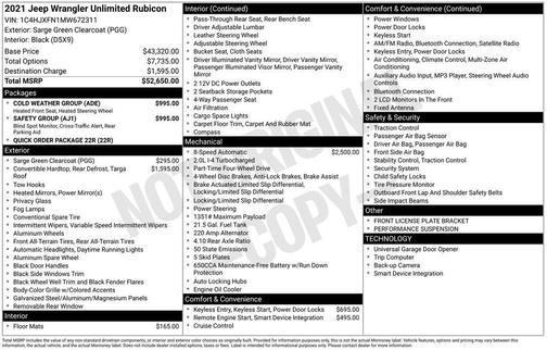 2021 Jeep Wrangler Unlimited Rubicon