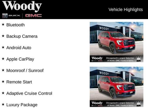 Volcanic Red Tintcoat 2026 GMC Acadia Elevation AWD