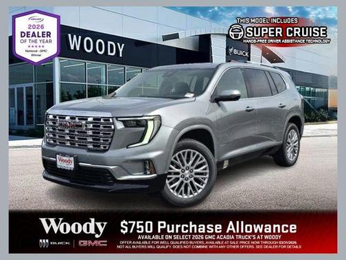 Sterling Metallic 2026 GMC Acadia AWD Denali