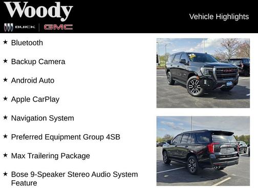 Onyx Black 2022 GMC Yukon 4WD AT4