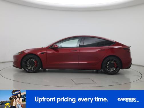 Red 2025 Tesla Model 3 Performance