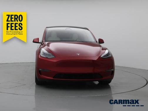 Red 2025 Tesla Model Y Performance