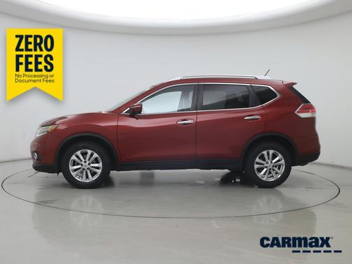 Red 2015 Nissan Rogue SV