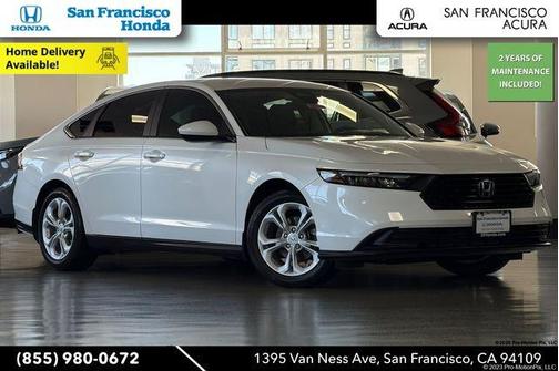 Platinum White Pearl 2025 Honda Accord LX