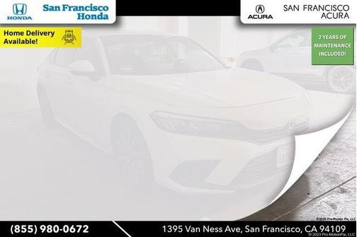Platinum White Pearl 2022 Honda Civic EX