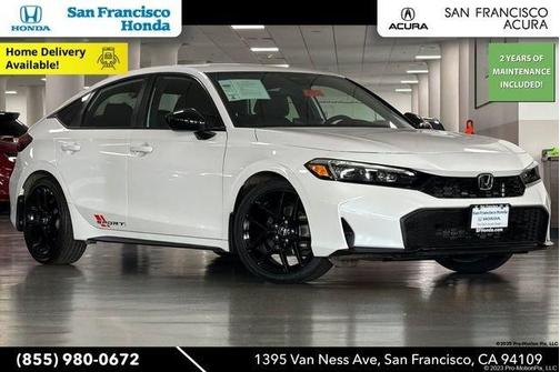 Platinum White Pearl 2025 Honda Civic Sport