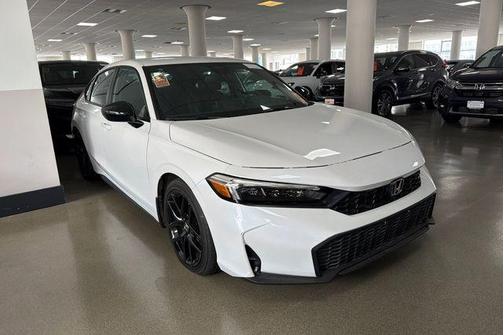 Platinum White Pearl 2025 Honda Civic Sport