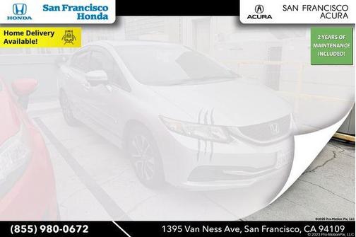 Alabaster Silver Metallic 2014 Honda Civic EX