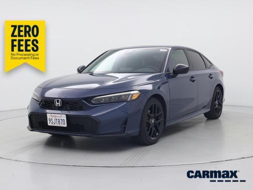 Blue 2025 Honda Civic Hybrid Sport