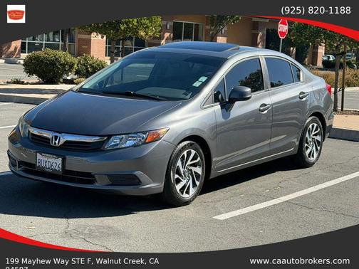 Gray 2012 Honda Civic EX