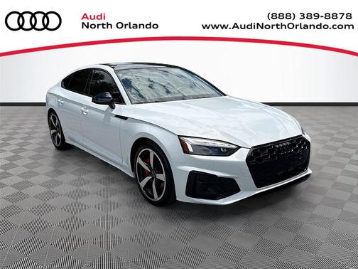 Glacier White Metallic 2023 Audi A5 Sportback 45 S Line Premium Plus