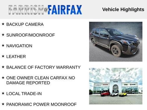 Crystal Black Silica 2023 Subaru Forester Wilderness