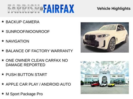 Alpine White 2024 BMW X5 M60i