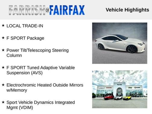 Eminent White Pearl 2019 Lexus RC 350 F Sport