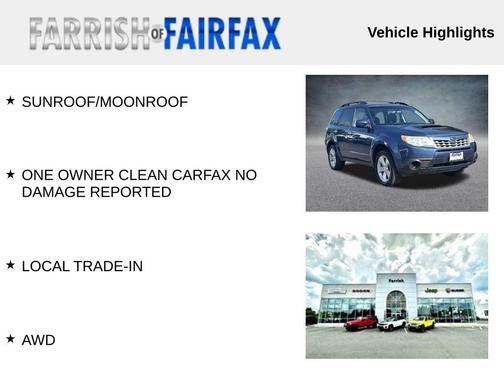 Marine Blue Pearl 2012 Subaru Forester 2.5XT Premium