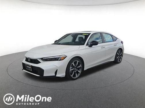 Platinum White 2026 Honda Civic Hybrid Sport Touring