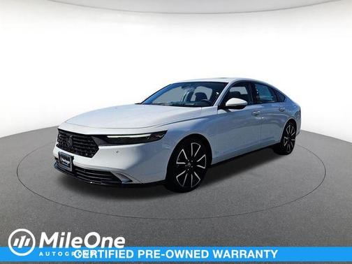Platinum White 2023 Honda Accord Hybrid Touring