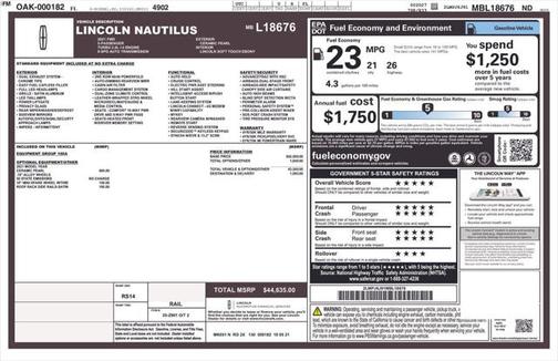 2021 Lincoln Nautilus Standard