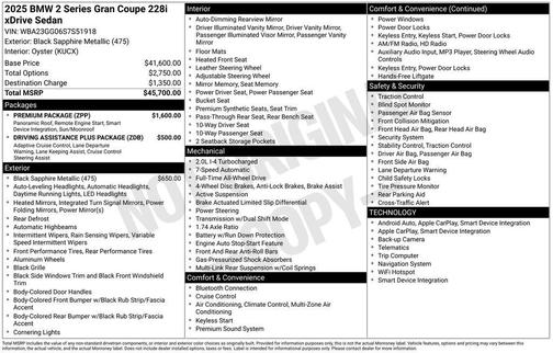 2025 BMW 228 Gran Coupe i