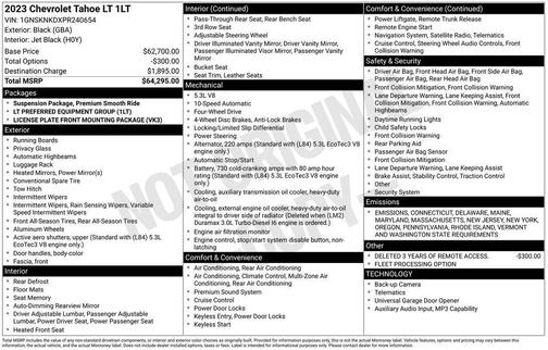 2023 Chevrolet Tahoe LT