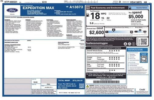 Star White Metallic Tri-Coat 2027 Ford Expedition Max Active 4x4